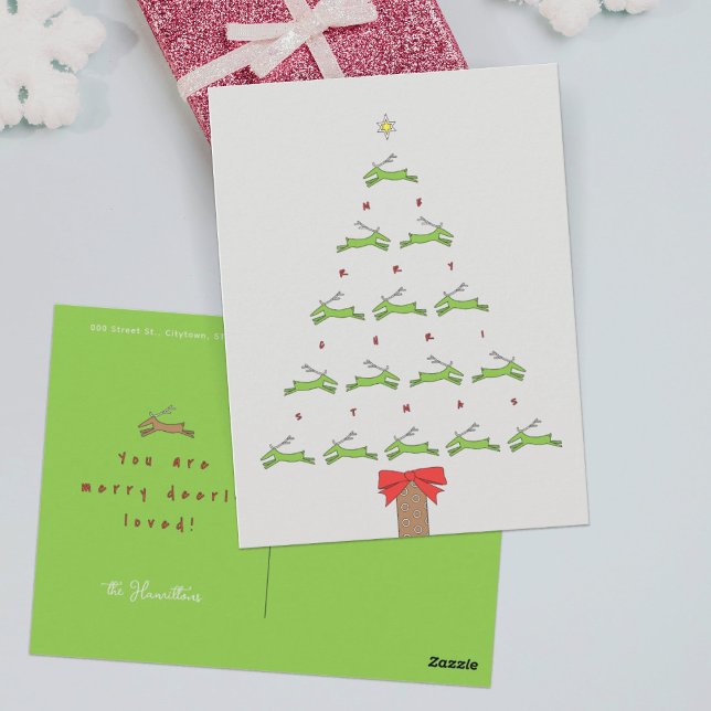 CARTÃO POSTAL NATAL REINDEER DE VOO (Criador carregado)