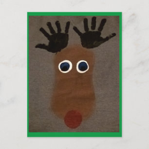 Cartão Postal Natal Rudolph, a Rena Nociva Vermelha