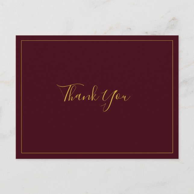 Cartão Postal Natal Simples e Elegante | Agradecimento de Casame (Frente)