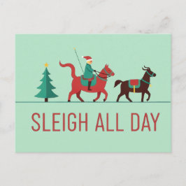 Cartão Postal Natal Sleigh All Day