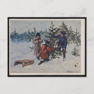Cartão Postal Natal Vintage Polônia