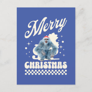 Cartão Postal Natal Yeti Divertido Humor de Férias