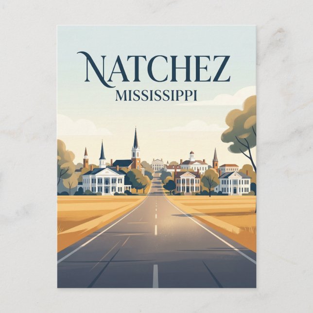 Cartão Postal Natchez Mississippi (Frente)