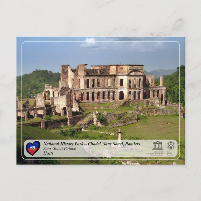 Cartão Postal National History Park-Citadel, Sans Souci, Ramiers (Frente)