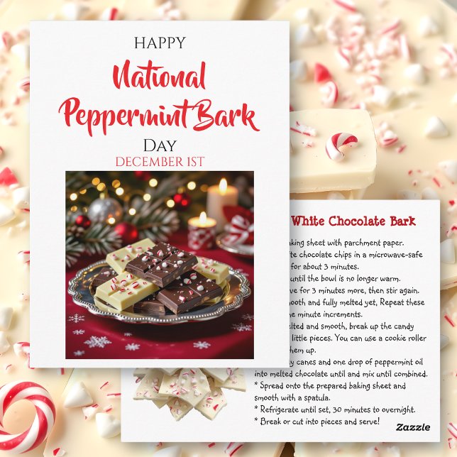 Cartão Postal National Peppermint Bark Day | Dec 1st (Criador carregado)