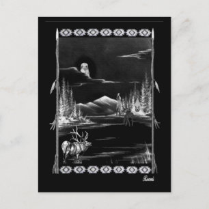 CARTÃO POSTAL NATIVE AMERICAN COLLAGE