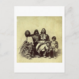Cartão Postal Native American Ute Family Vintage Stereoview