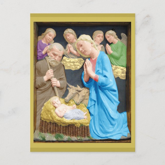 Cartão Postal NATIVITY Luca Della Robbia (Frente)