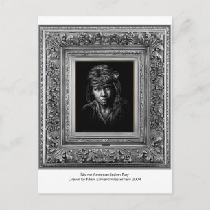 Cartão Postal Nativo indígena americano.