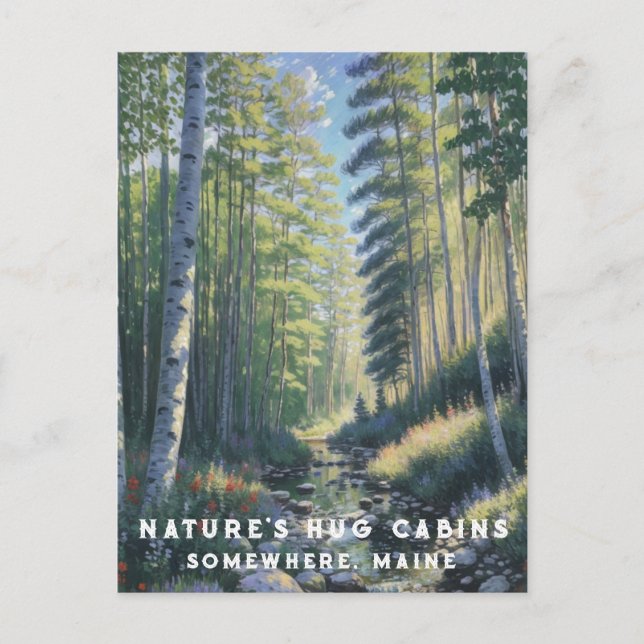 Cartão Postal *~* Nature AP49 Maine Forest Woods Férias Férias (Frente)