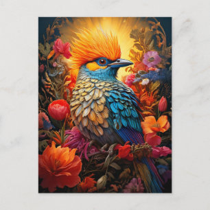 Cartão Postal Nature Caprichosa Pássaro Azul Nº 2