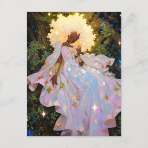 Cartão Postal Nature Goddese African American Fantasy Art