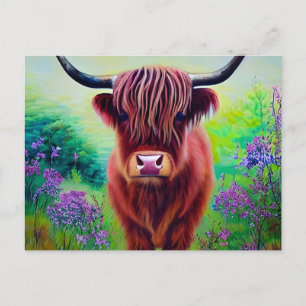 Cartão Postal Nature Highland Cow