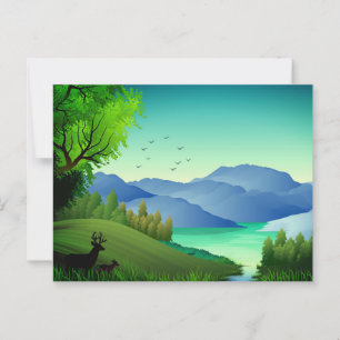 Cartão Postal Nature Landscape Illustration-46855