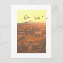 Cartão Postal Nature Mountain South Africa ZA Wind Pump