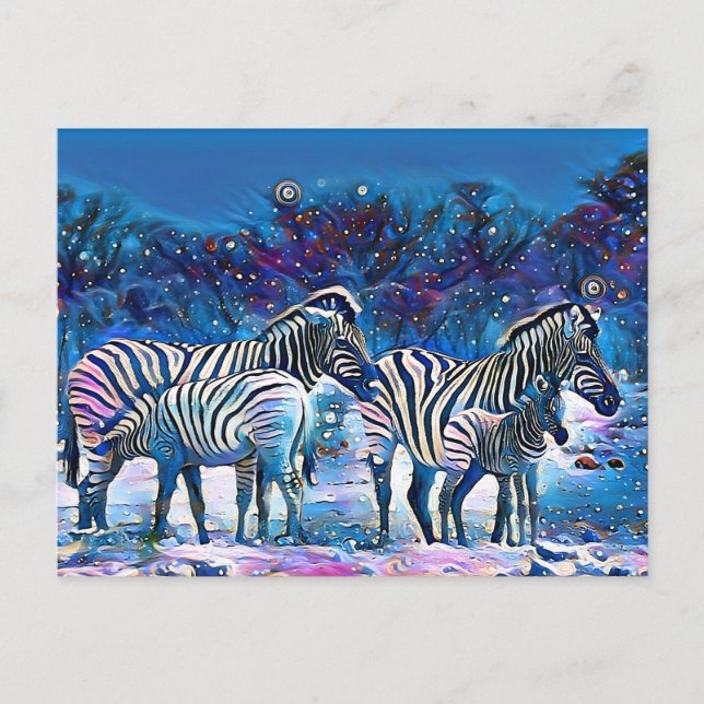 Cartão Postal Natureza da amíbia na áfrica da Zebra (Frente)