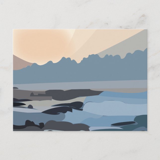 Cartão Postal Natureza do Céu Marítimo Oceano (Frente)