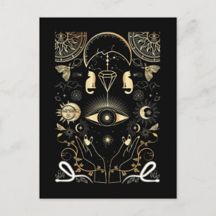 Cartão Postal Natureza Espiritual Lua Astrologia Sol Estrelas Ga