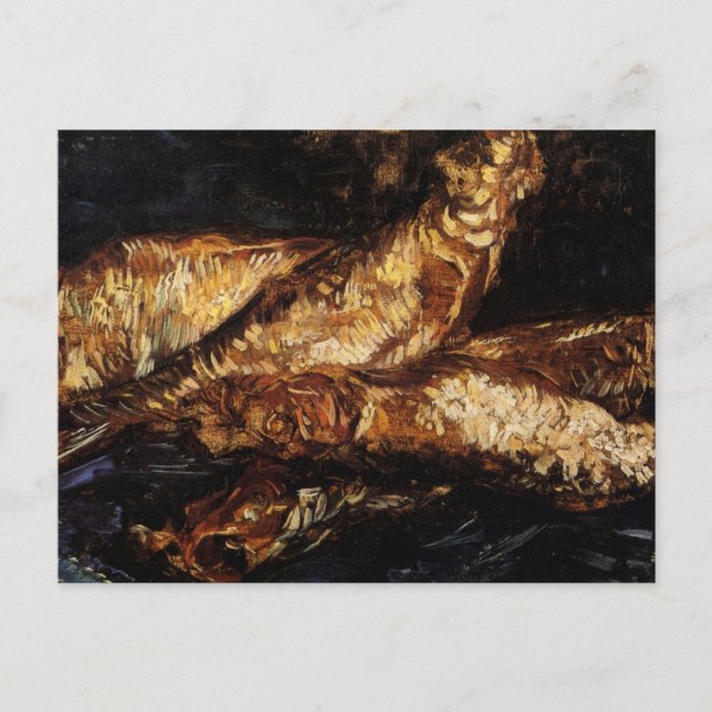 Cartão Postal Natureza Morta com Bloaters de Vincent van Gogh (Frente)
