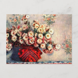 Cartão Postal Natureza-morta com Crisântemos de Claude Monet