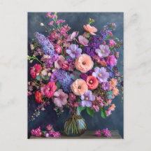 Natureza Morta com Delphiniums e Ranunculus