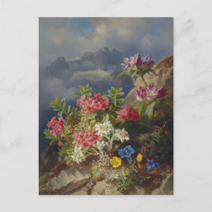 Cartão Postal Natureza-morta com Flores Alpinas por Andreas Lach