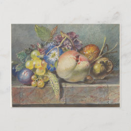 Cartão Postal Natureza-morta com frutas e flores (1824 - 1900) 