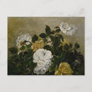 Cartão Postal Natureza Morta com Rosas de Robert Duncanson