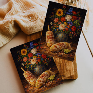 Cartão Postal Natureza-Morta Floral Elote Arte Postcard