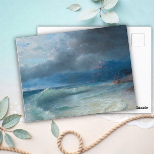 Cartão Postal Naufrágio de uma Manhã de Tempestade, Aivazovsky