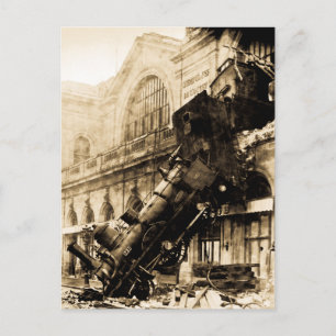 Cartão Postal Naufrágio do comboio em Montparnasse, 22 de outub