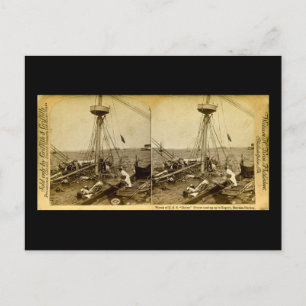 Cartão Postal Naufrágio dos EUA Maine Divers Surgindo Vintage