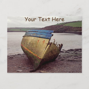 Cartão Postal Naufrágio personalizável, Cornwall, Reino Unido