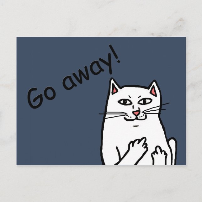 Cartão Postal Naughty Cat (Frente)