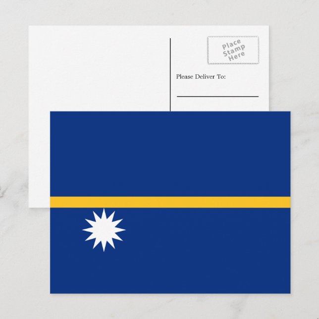 Cartão Postal Nauruan Flag, Nauru (Frente/Verso)