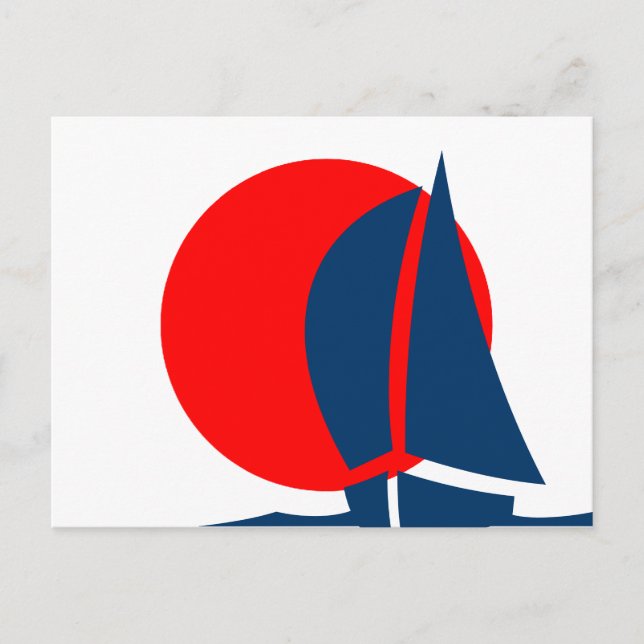 Cartão Postal Náutica Japonesa Sailing Boat Japão (Frente)