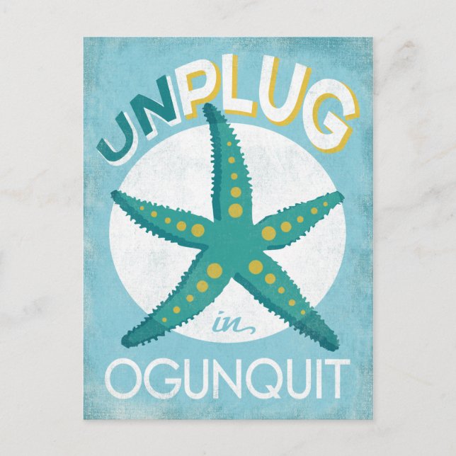 Cartão Postal Náutico de Starfish Beach Ogunpensar (Frente)
