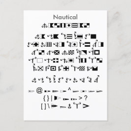 Cartão Postal Náutico - Folha de Amostrador de Fontes Zazzle com