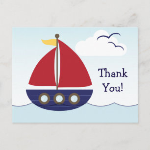Cartão Postal Náutico - Navio de Navegação Obrigado