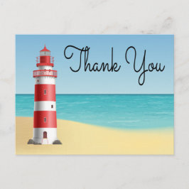 Cartão Postal Náutico Obrigado Luz Casamento Praia Verão