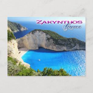 Cartão Postal Navagio Beach, Zakynthos, Grécia