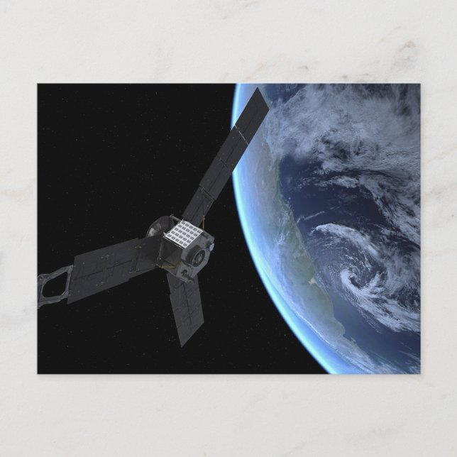 Cartão Postal Nave Espacial Juno Durante O Voo Da Terra (Frente)