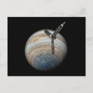 Cartão Postal Nave Espacial Juno no Planeta Júpiter