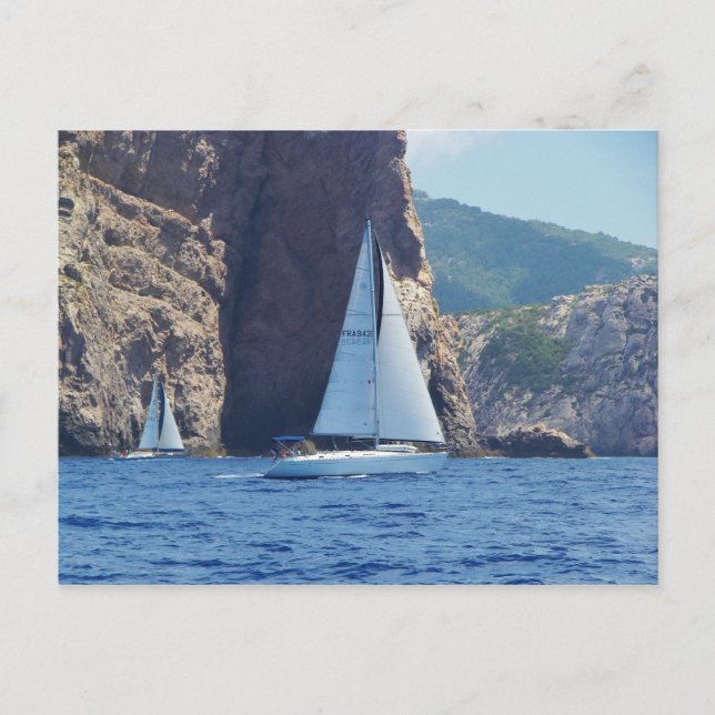 Cartão Postal Navegação Ao Longo Da Costa Da Sardenha (Frente)