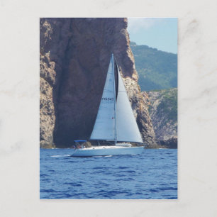 Cartão Postal Navegação Ao Longo Da Costa Da Sardenha