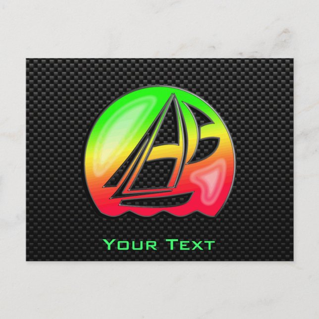 Cartão Postal Navegação elegante (Frente)