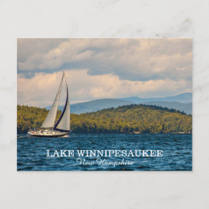 Cartão Postal Navegação No Lago Winnipesaukee Em New Hampshire