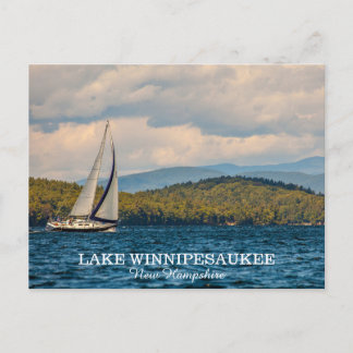 Cartão Postal Navegação No Lago Winnipesaukee Em New Hampshire