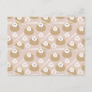 Cartão Postal Navio a vapor Cute Kawaii Dumplings