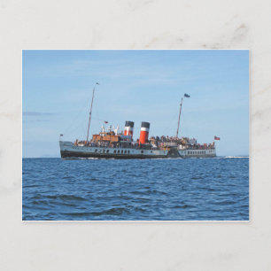 Cartão Postal Navio a vapor de remada
